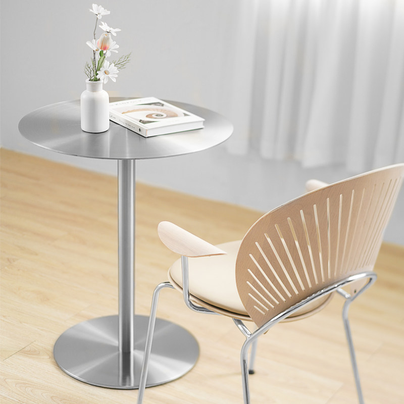 不锈钢餐桌工业风咖啡厅奶茶店商用洽谈桌户外阳台金属铁艺圆桌子,住宅家具,不锈钢/PVC餐桌,淘宝优惠券,粉丝福利购,淘宝优惠卷