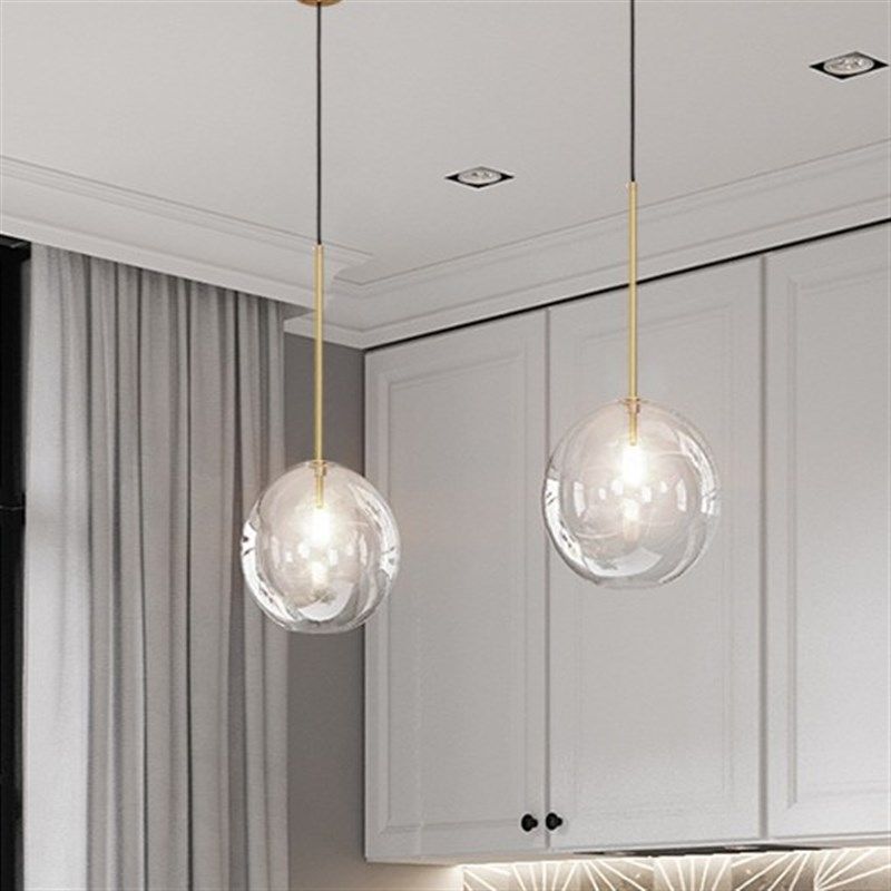 轻奢艺术设计餐厅装饰吊灯玻璃圆球泡泡创意吧台床头店铺球形灯具,家装灯饰光源,餐厅吊灯,淘宝优惠券,粉丝福利购,淘宝优惠卷