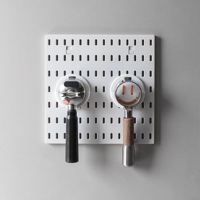 壁挂洞洞板用配件 意式咖啡笑脸有底无底手柄收纳架53-58mm粉碗