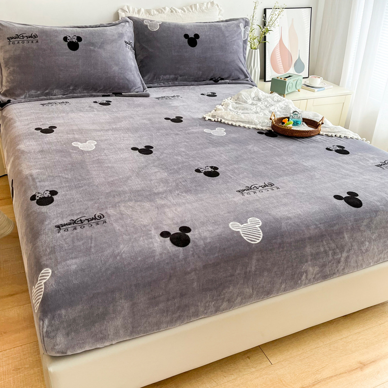 定做订制加厚毛绒牛n奶绒床笠法莱绒床罩床包榻榻米薄垫子套保护