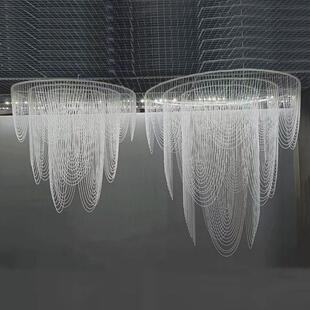 新品压克力水晶珠帘吊灯婚庆酒店宴会厅繁花盛开吊顶珠链舞台布置