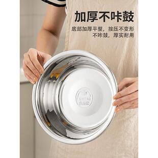 国风316不锈钢盆子家用加厚汤盆和面盆厨房打蛋洗菜盆304饭盆小碗