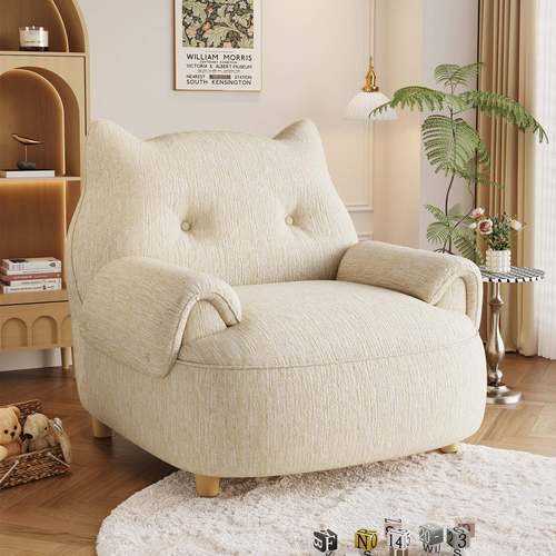 2025新款猫耳沙发椅小户型懒人小沙发单人窝窝椅卧室客厅阳台沙发
