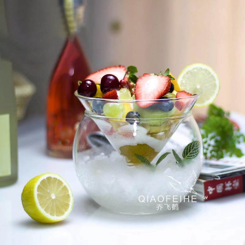 特色凉菜分子料理水果沙拉纯色耐热玻璃三角碗套装鸡尾酒干冰餐具,餐饮具,碗,淘宝优惠券,粉丝福利购,淘宝优惠卷
