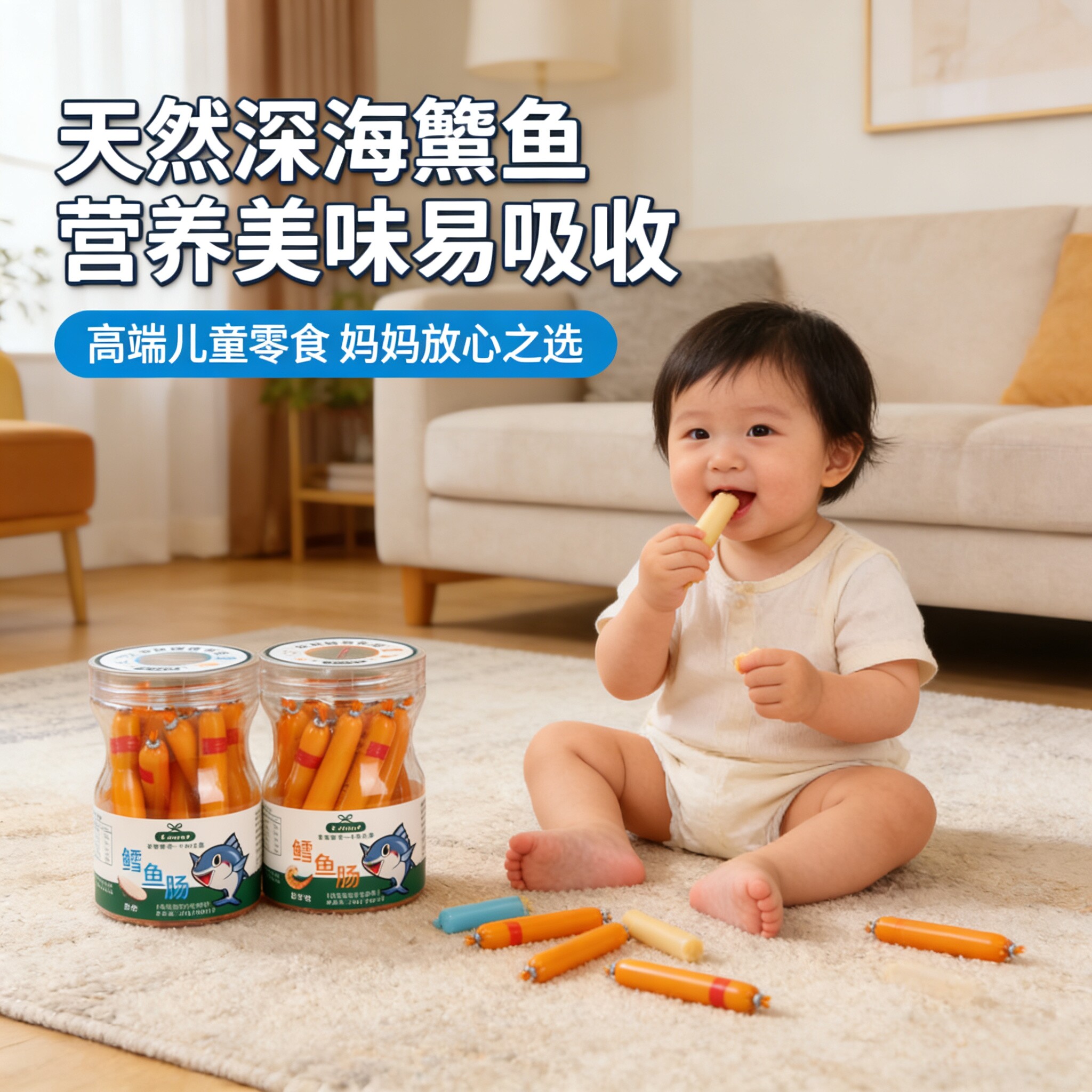 X·dangd深海鳕鱼肠儿童鱼肉肠DHA即食火腿肠宝宝解馋小零食