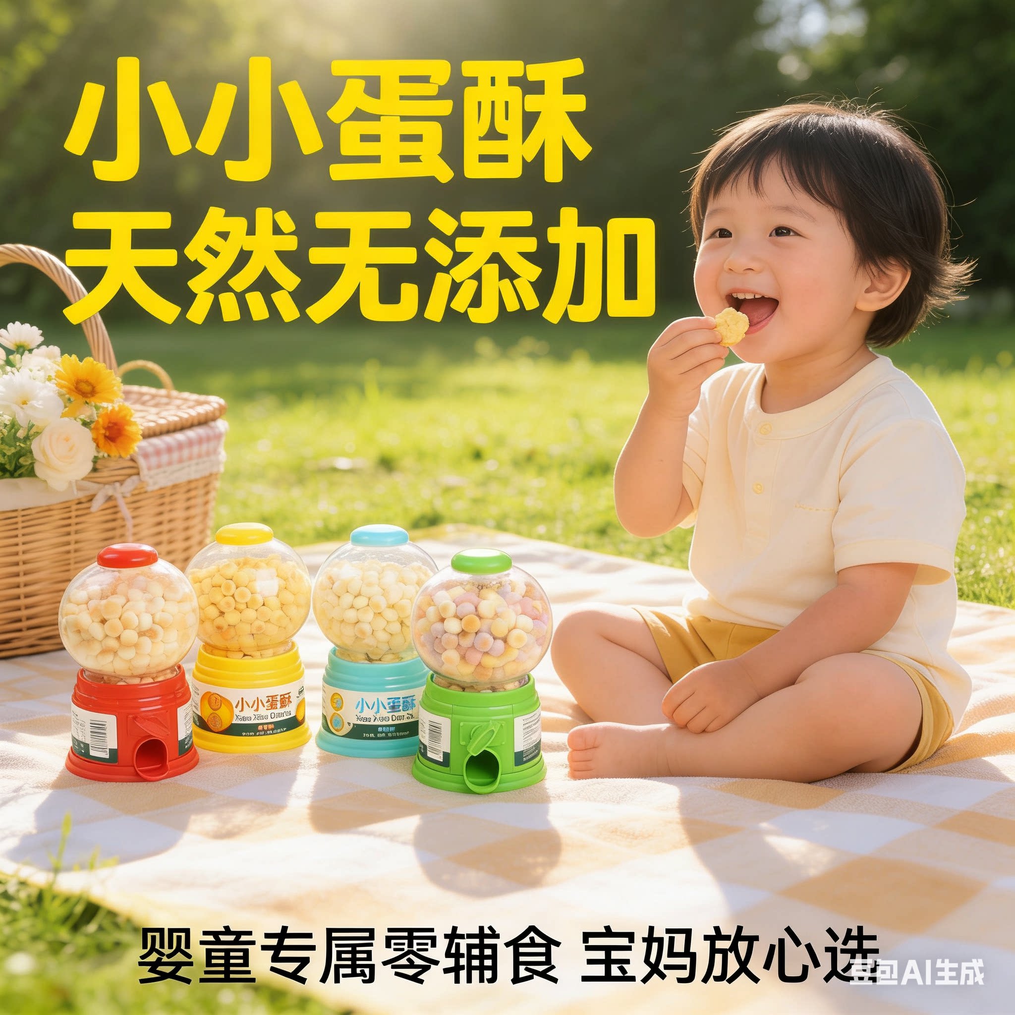 X&middot;dangd小蛋酥扭蛋机罐装水果小馒头儿童小饼干入口易化宝宝零食