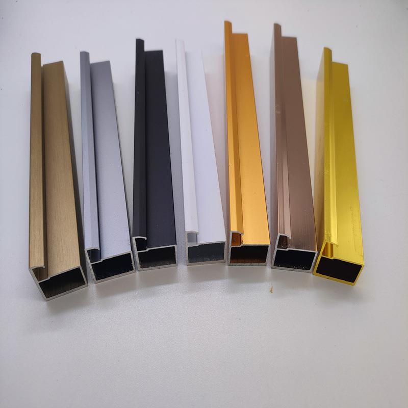 极简玻璃门柜门型材窄边铝框门铝合金门框铝材及配件供应整包发货