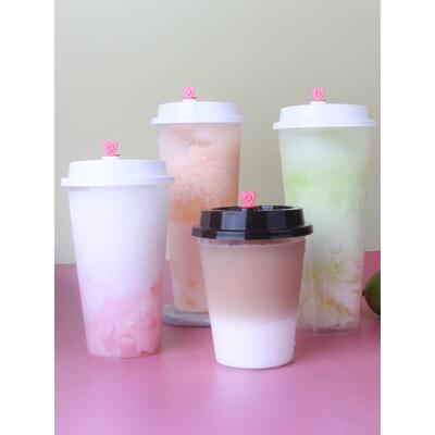 一次性360/600Ml/400Ml奶茶杯注塑Pp90硬化加厚商业轻杯果汁饮料