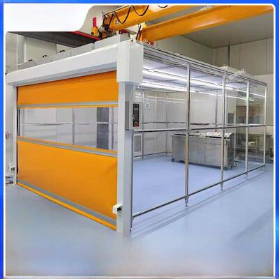 光学无尘车间百级千级简易无尘室洁净棚ffu净化棚隔断快速卷帘门
