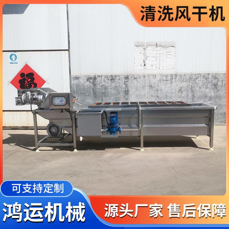 全自动果蔬气泡清洗机果蔬清洗风干线净菜预制菜清洗加工设备