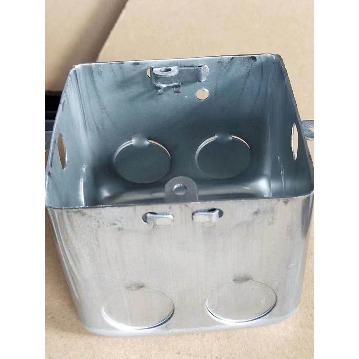 86型暗装线盒开关盒铁线盒拉伸盒灯头盒通底盒金属接线盒H50外耳