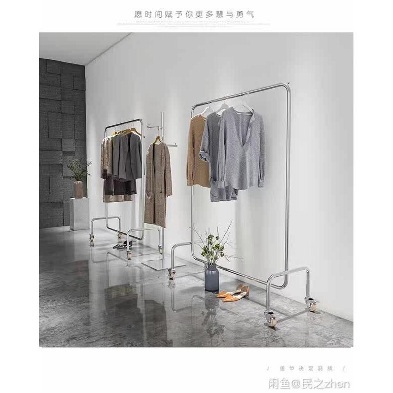服装店展示架挂衣架落地式装饰女装童装晾衣服单杆龙门货架子