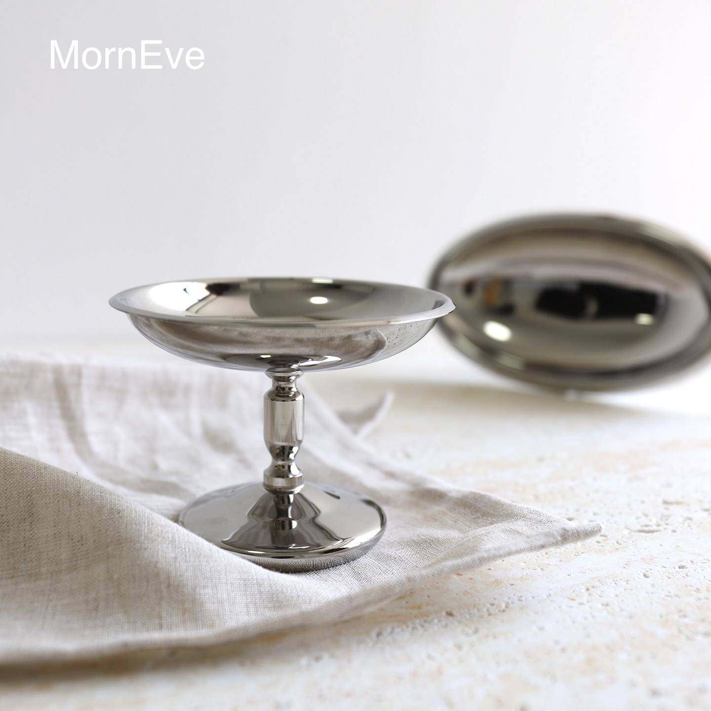 朝夕集 304不锈钢覆古高脚甜品杯下午茶点心布丁托盘收纳装饰托盘,餐饮具,餐用托盘,淘宝优惠券,粉丝福利购,淘宝优惠卷