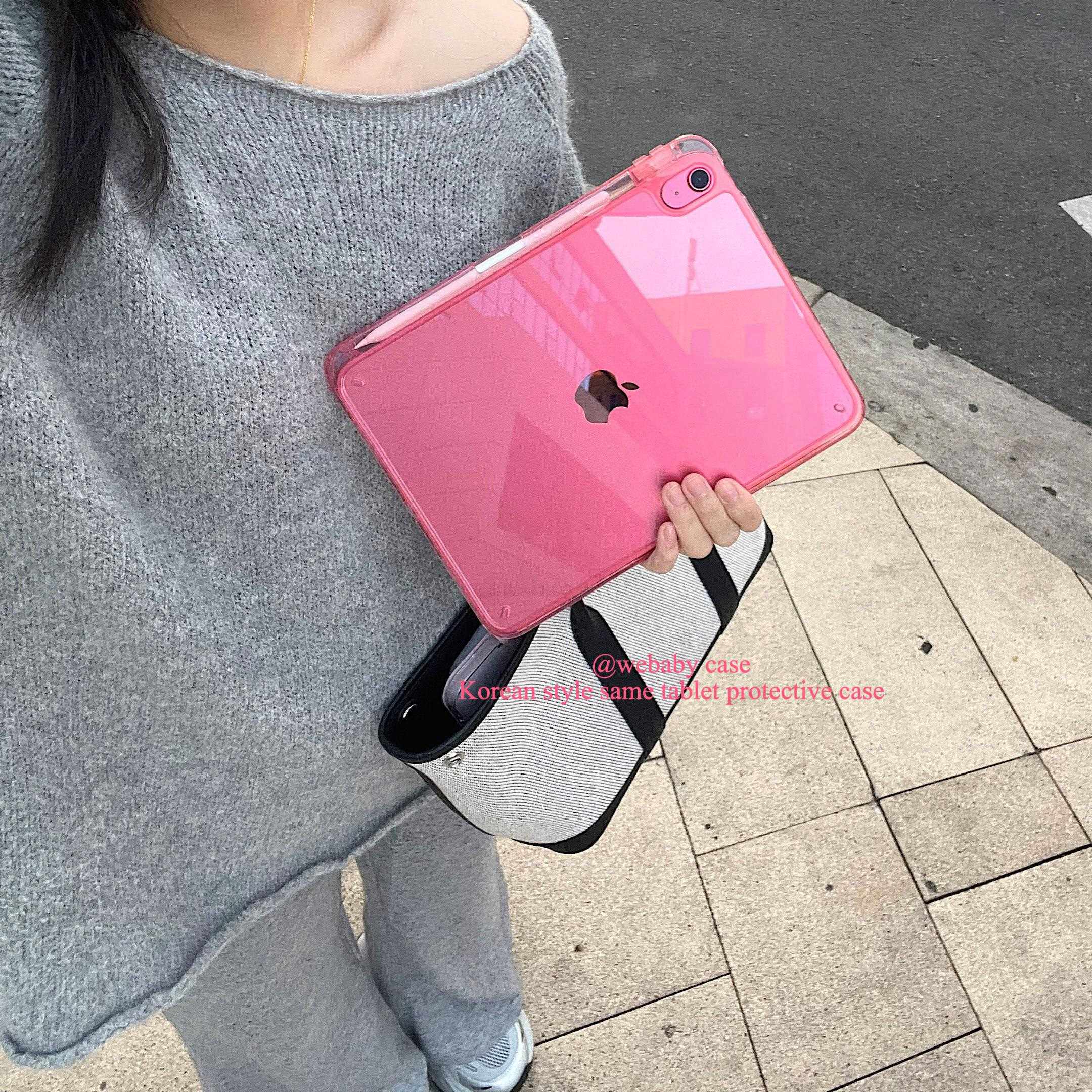 webaby「配边透明 Miu系/莓果甜心~」ipad单后盖平板pro11/2022/25亚克力硬壳air4/5/10.9寸/a16/11代全包