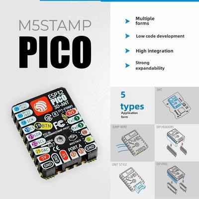 官方M5Stack Stamp Pico 物联网IoT核心板开发套件 ESP32-PICO-D4
