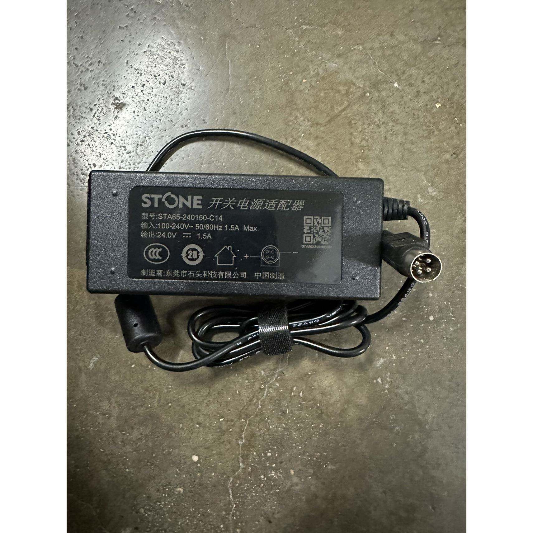 STONE石头开关电源适配器STA65-240150-C14充电器美团24V1.5A四针