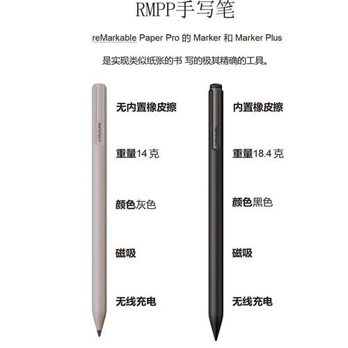 reMarkable Paper Pro原装RMPP手写笔Marker标准灰色不含替换笔芯
