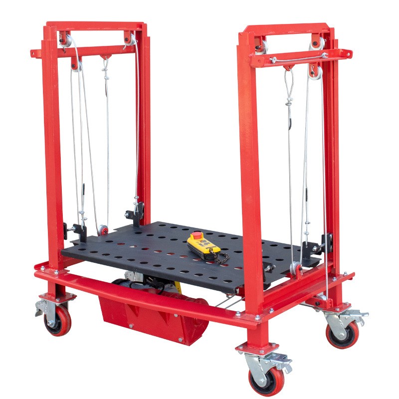厂家钢丝绳电动脚手架升降机小型移动升降平台升降脚手架