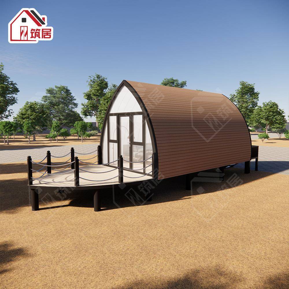 船屋景区沙滩民宿集成房屋餐饮住宿网红旅游建筑苹果舱三角船屋