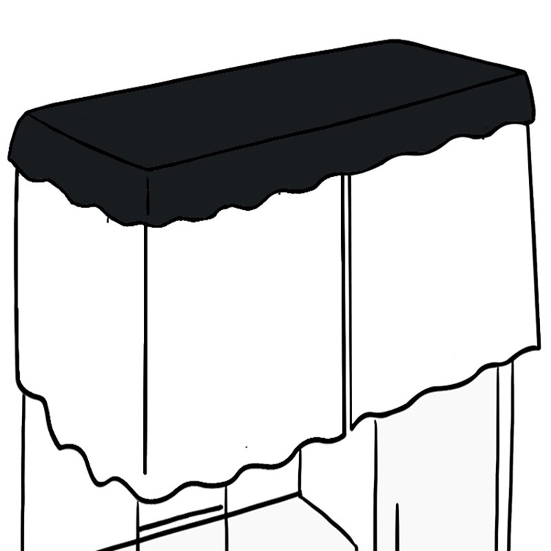 寝优棉床帘防尘顶-学生宿舍寝室遮光布上铺下铺T蚊帐床顶挡灰一片