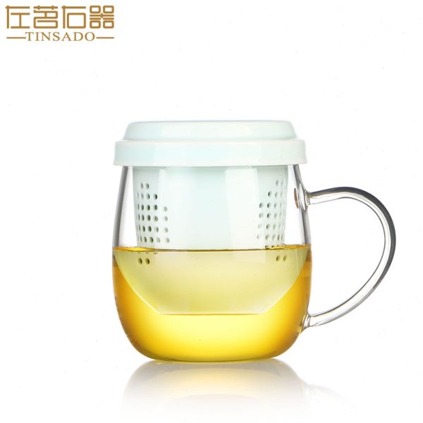 左茗右器茶水分离玻璃杯泡茶杯内胆陶瓷过滤办公室加厚水杯子女士