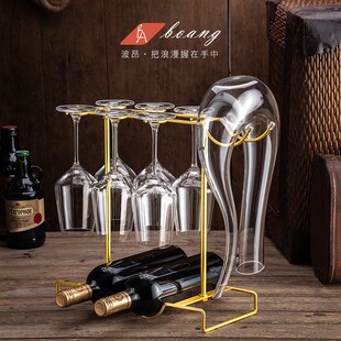 高档奢o华家用醒酒器创意一体杯架水晶玻璃高脚杯 轻奢红酒杯套装