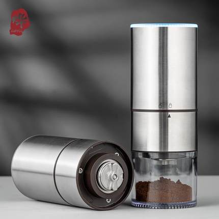 烨微咖 电动cnc不锈钢机芯咖啡豆研磨器 充电式可调节打粉磨豆机