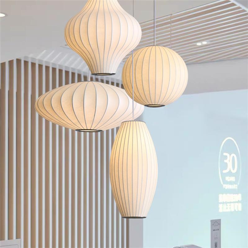 新中式日式禅意蚕丝吊灯餐厅茶楼展厅楼梯间服装店火锅店圆球酒店