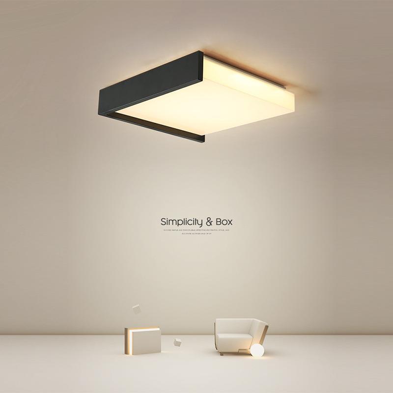 书房灯led吸顶灯现代简约时尚方形个性创意客厅卧室北欧房间灯具