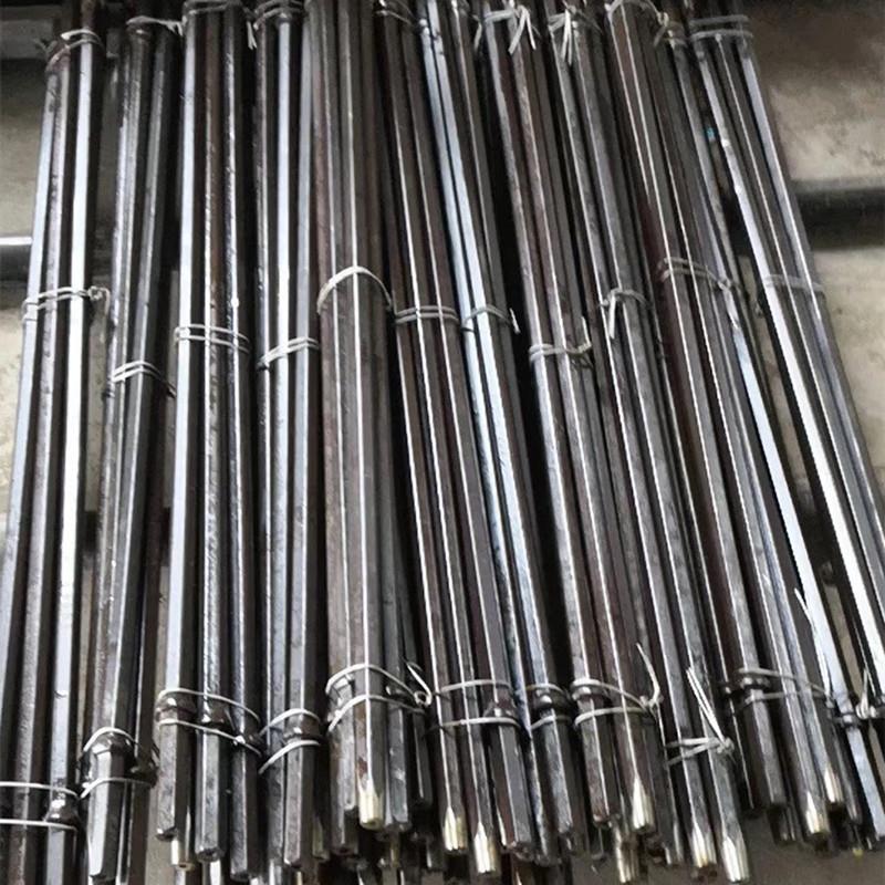 矿用锚索钻杆 B22隧道用中空风钻杆YT28钻机凿岩机钎具