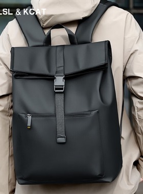 CavlslKcat双肩包男士大容量背包通勤电脑包多功能旅行包学生书包