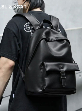 CAVLSLKCAT男士双肩包大容量背包商务电脑包休闲旅行包大学生书包