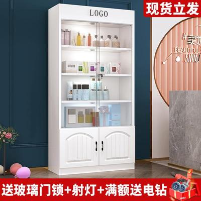 化妆品展示柜手办礼品展示架带锁玻璃样品柜产品陈列柜美容院柜子