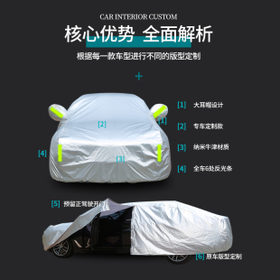 凱迪拉克CT5CT6CT4XT4XT5XT6車衣車罩防曬防雨加厚專用汽車遮陽套