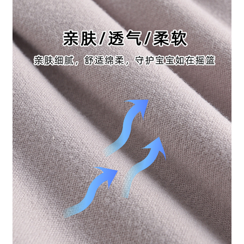 宝宝德绒斜襟开裆护肚脐婴儿护肚裤防着凉睡裤德绒棉长裤卫生裤a