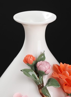 东方泥土《玉壶春瓶》中式纯手工陶瓷花瓶摆件瓷瓶客厅博古架装饰