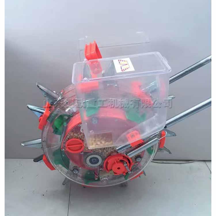 手推式小型滚轮播种机自走式玉米大豆种植机黄豆花生谷物撒种机