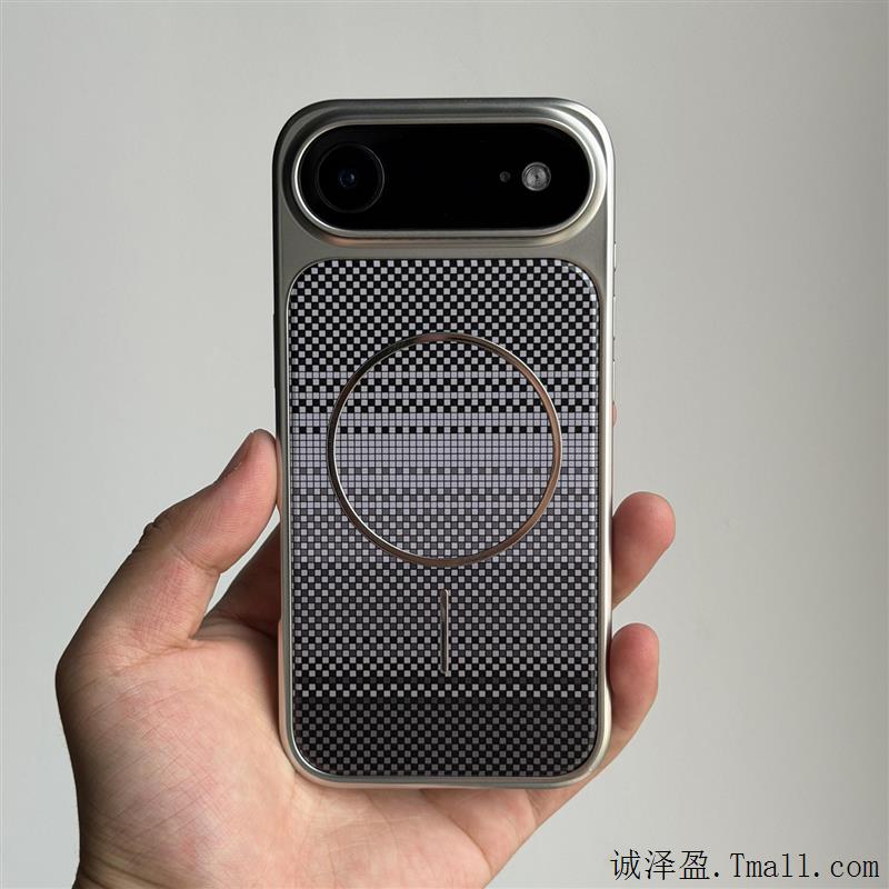 碳纤维纹理细圈磁吸电镀金属漆苹果Air手机壳适用iPhone18promax新17/16plus商务奢华15/14pro个性创意高级