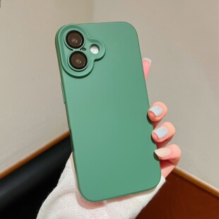 ins高级纯色仿液态壳适用苹果16promax手机壳iPhone15简约防摔14硅胶13纯色情侣15pro自带镜头膜16全包软壳