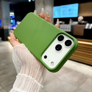 适用苹果17Promax手机壳高级17Pro简约真液态硅胶磨砂防摔17Air云青色大气情侣款iPhone17保护套男女防摔指纹