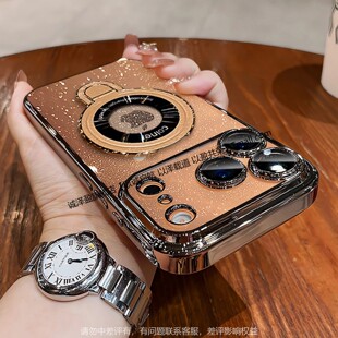 新品磁吸支架适用苹果17promax手机壳苹果16pro新款iphone17防摔保护套15/14pm透明闪粉超薄高级感13镜头膜12