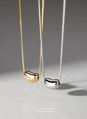925纯银银豆豆项链新款女纯银项链女轻奢设计感小众锁骨链