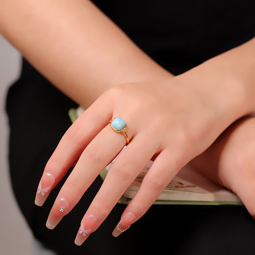 925银镶嵌拉利玛戒指时尚个性小清新轻奢指环