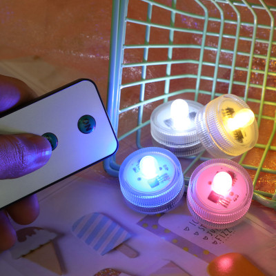 不插电LED迷你电子遥控发光小灯纽扣电池装饰灯少女心创意手办diy