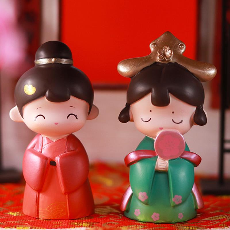 婚礼结婚新婚新娘娃娃摆件订婚礼物情侣一对人偶手办公仔玩偶小