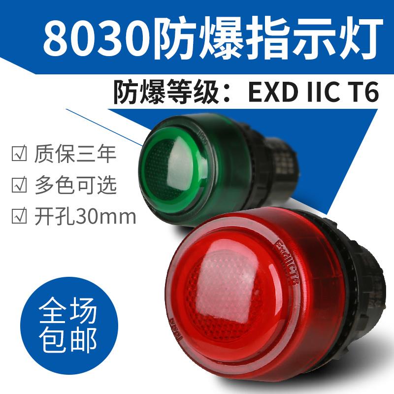 YH8030防爆信号指示灯24V220V380V红绿ExdeIIC防爆配电箱LED灯珠