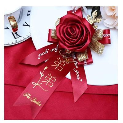 欧式婚纱伴郎永生花结婚胸花爸爸妈妈红色伴娘弟弟妹妹新娘简约