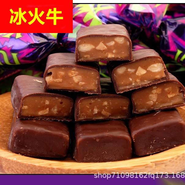 俄罗斯进口糖果 kdv紫皮糖 黄花生混合糖果散装称重500g