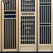 中式 实木花格客厅玄关背景墙隔断屏风镂空雕花格栅仿古门窗定制