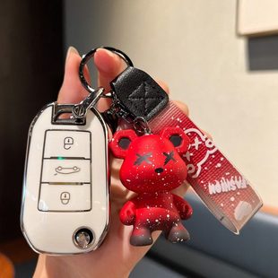 308s汽车3008壳2008标志508包扣男女 408 东风标致钥匙套308 301